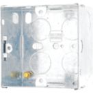 British General  1-Gang Galvanised Steel  Back Box 47mm