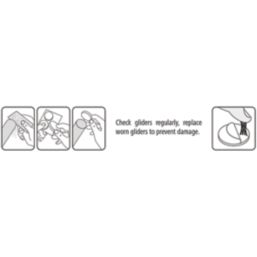 Fix-O-Moll Grey Round Self-Adhesive Easy Gliders 40mm x 40mm 4 Pack