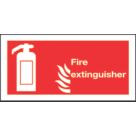Essentials  Non Photoluminescent "Fire Extinguisher" Signs 100mm x 200mm 50 Pack