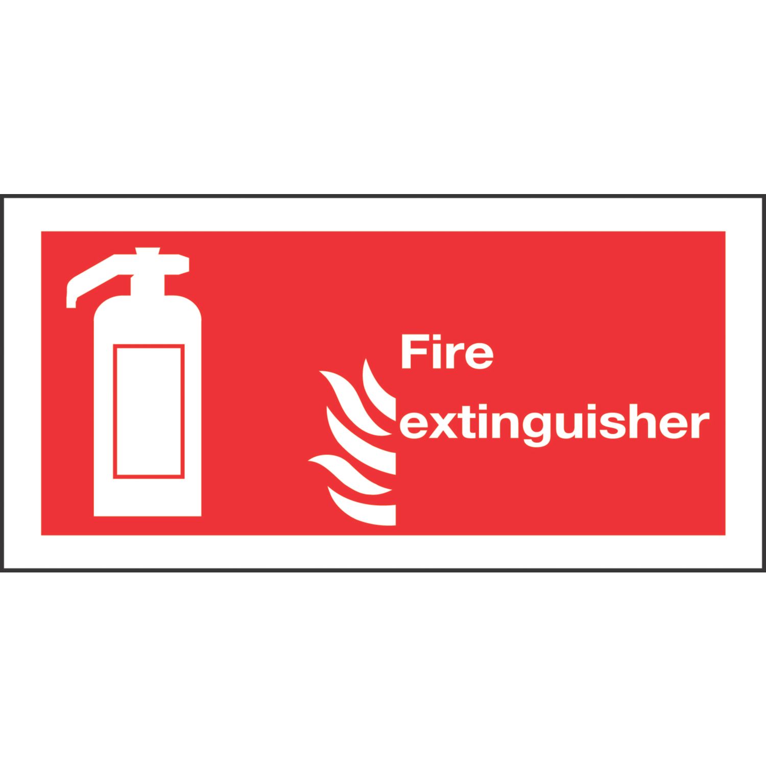 Essentials Non Photoluminescent "Fire Extinguisher" Signs 100mm x 200mm 50 Pack (73802)