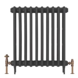 Arroll UK-18 15mm x 1/2" Antique Copper Angled Traditional Thermostatic Radiator Valve & Lockshield