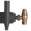 Arroll UK-18 Antique Copper Angled Thermostatic Ornate Head TRV & Lockshield  15mm x 1/2"