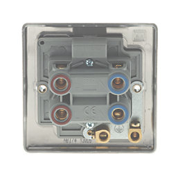 British General Nexus Metal 45A 1-Gang DP Cooker Switch Brushed Iridium with LED