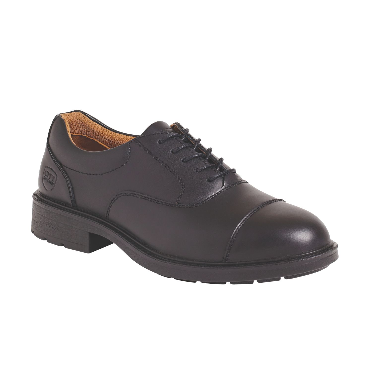 City Knights Oxford Size 7 Black Steel Toe Cap Safety Shoes (73887)