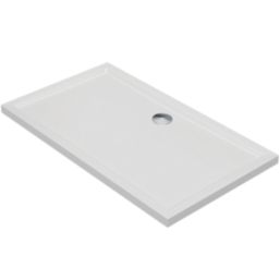 Milan Rectangular Bathroom Shower Tray & Waste White Gloss 1500mm x 700mm x 40mm