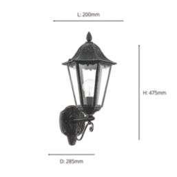 Eglo Navedo Outdoor Wall Light Black/Silver