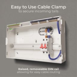 British General Circuit Protection 10-Module 10-Way Populated High Integrity Main Switch Consumer Unit