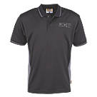 JCB Trade Polo Shirt Black / Grey Medium 40" Chest