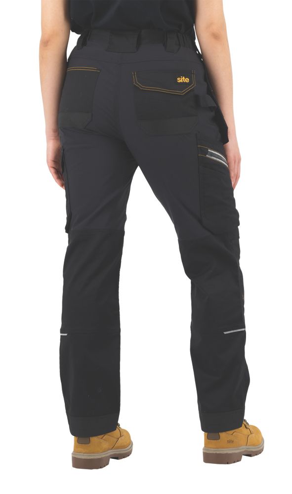 Site Kilani Black/Grey Ladies trousers, Size 8 L31