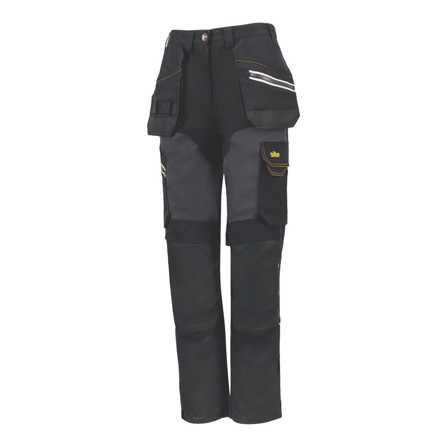 Site Kilani Womens Work Trousers Black/Grey Size 8 31" L (738FM)