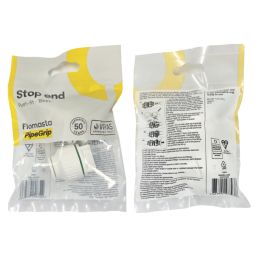 Flomasta  Plastic Push-Fit Stop Ends 15mm 2 Pack