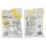 Flomasta  Plastic Push-Fit Stop Ends 15mm 2 Pack