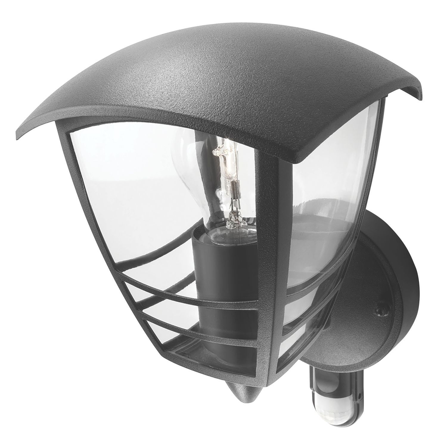 Philips Creek Outdoor Wall Light With PIR Sensor Black (738JC)