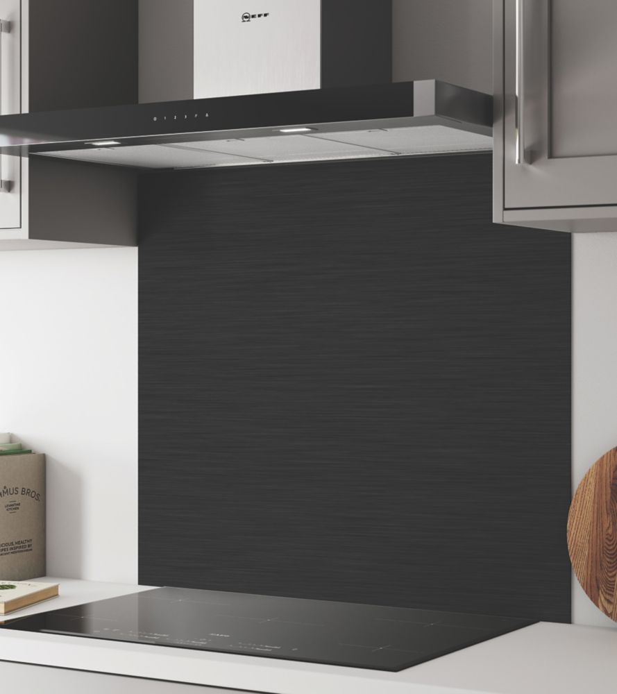 Wilsonart  Brushed Copper / Brushed Carbon Wide Hob Splashback 900mm x 800mm x 4mm