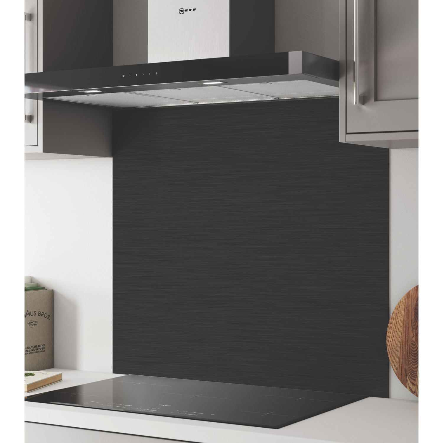 Wilsonart Brushed Copper/Brushed Carbon Wide Hob Splashback 900mm x 800mm x 4mm (738JL)