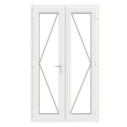 Crystal  White Triple-Glazed uPVC French Door Set 2090mm x 1190mm