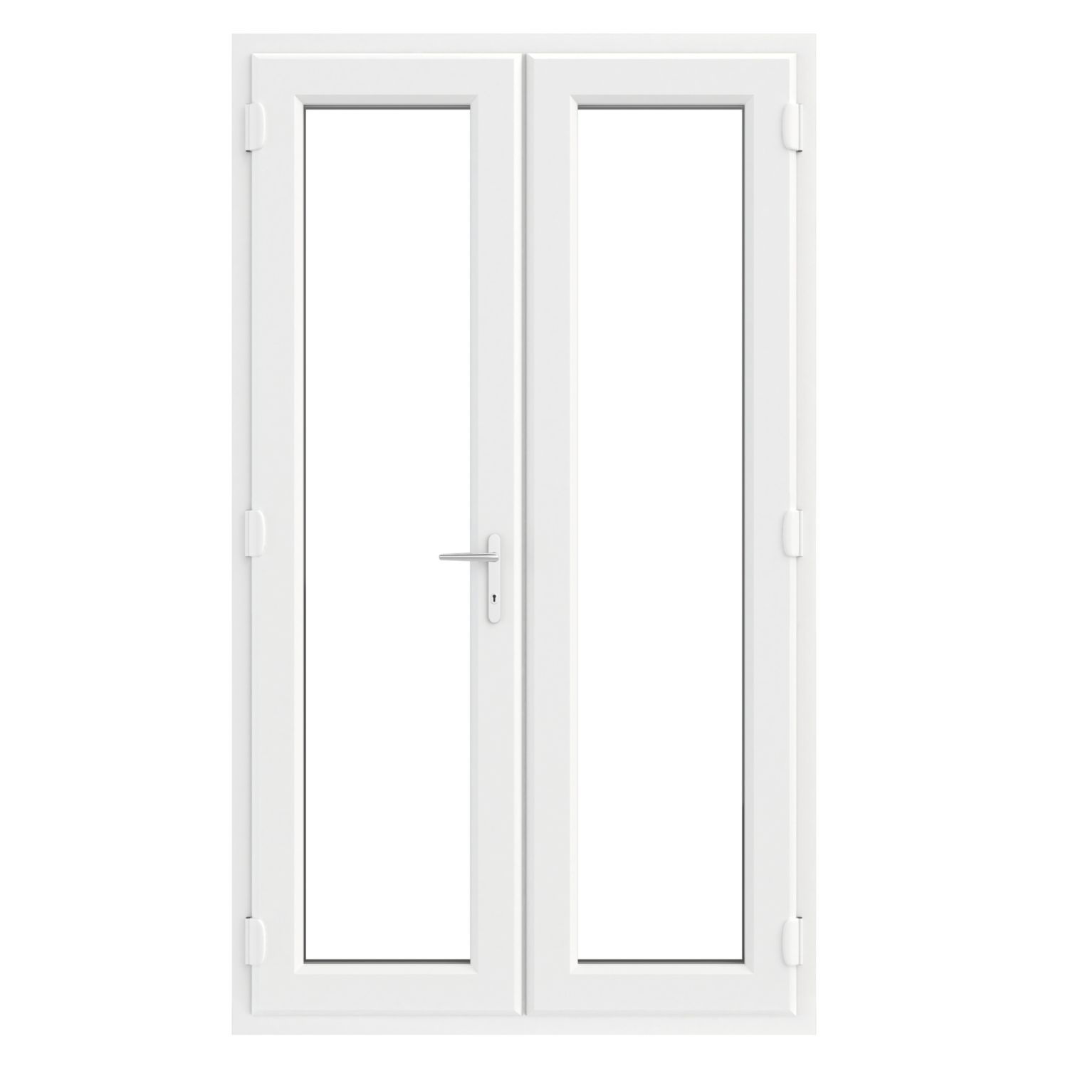 Crystal White Triple-Glazed uPVC French Door Set 2090mm x 1190mm (738JN)