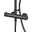 Aqualisa Sierra HP Rear-Fed Exposed Matt Black Thermostatic Dual Outlet Mixer Shower
