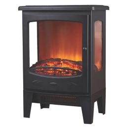 Focal Point Malmo Black Electric Stove 390mm x 548mm - Screwfix