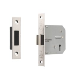 Smith & Locke Fire Rated  3 Lever Chrome Deadlock 76mm Case - 57mm Backset
