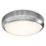 4lite  Indoor Maintained Emergency Round LED Wall/Ceiling Light Chrome 13W 1300lm