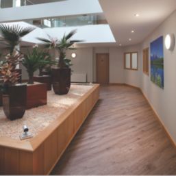 4lite  Indoor Maintained Emergency Round LED Wall/Ceiling Light Chrome 13W 1300lm