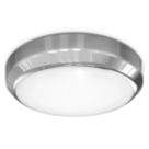 4lite  Indoor Maintained Emergency Round LED Wall/Ceiling Light Chrome 13W 1300lm
