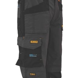 DEWALT Cambridge Coolmax Work Trousers Black/Grey 40" W 31" L