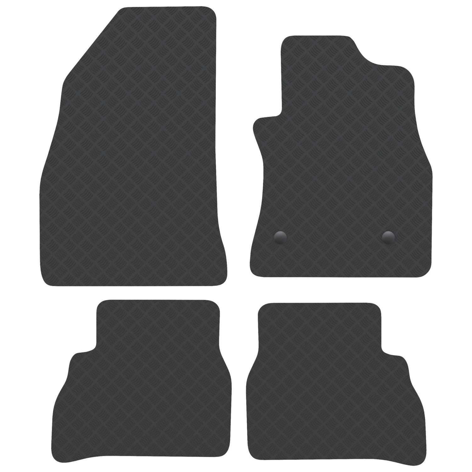 Car Mat Co. Vauxhall Combo Crew Van 2010 - 2018 Rubber Car Mats 4 Piece Set (738VV)