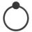 Swirl Caldew Bathroom Towel Ring Black
