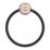 Swirl Caldew Bathroom Towel Ring Black