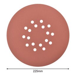 Titan   180 Grit 18-Hole Punched Multi-Material Sanding Sheets 225mm 5 Pack