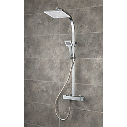 Triton Muse Rear-Fed Exposed Chrome Thermostatic Bar Diverter Mixer Shower