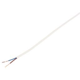 Time 2192Y White 2-Core 0.5mm² Flexible Cable 50m Drum