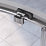 Aqualux Edge 6 Semi-Frameless Quadrant Shower Enclosure LH/RH Polished Silver 900mm x 900mm x 1900mm