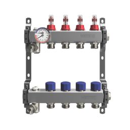 Warmup 4 Port S3 Underfloor Heating Manifold Stainless Steel