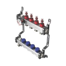Warmup 4 Port S3 Underfloor Heating Manifold Stainless Steel