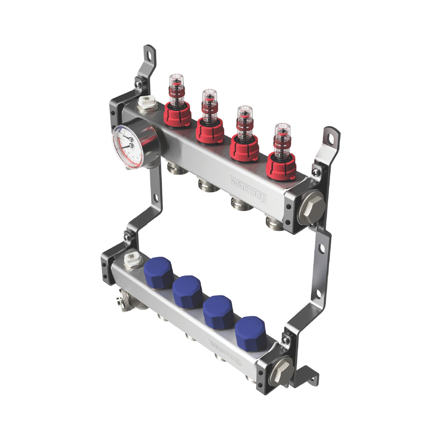 Warmup 4 Port S3 Underfloor Heating Manifold Stainless Steel (739AA)