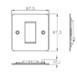 Knightsbridge  1-Module Modular Faceplate Pearl