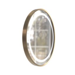 Oregon Round Bathroom Mirror With 2500lm LED Light 600mm x 600mm