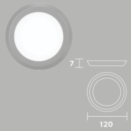 4lite Hampton Round LED Silver Warm White Under Cabinet Light Without Bezel 1.8W 110lm