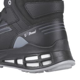U-Power Caleb Size 10.5  Black Water-Resistant  Safety Boots