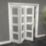 Green & Taylor  3-Door 4-Frosted Light Primed White Wooden Shaker Internal Bi-Fold Door 2060mm x 1794mm