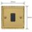 Varilight  20A 1-Gang 2-Pole Control Switch Georgian Brass with Neon
