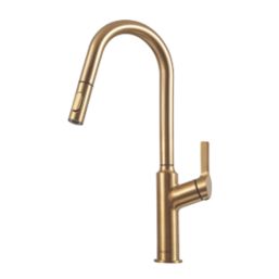 Clearwater Karuma KAR20BB Single Lever Tap with Twin Spray Pull-Out  Brushed Brass PVD