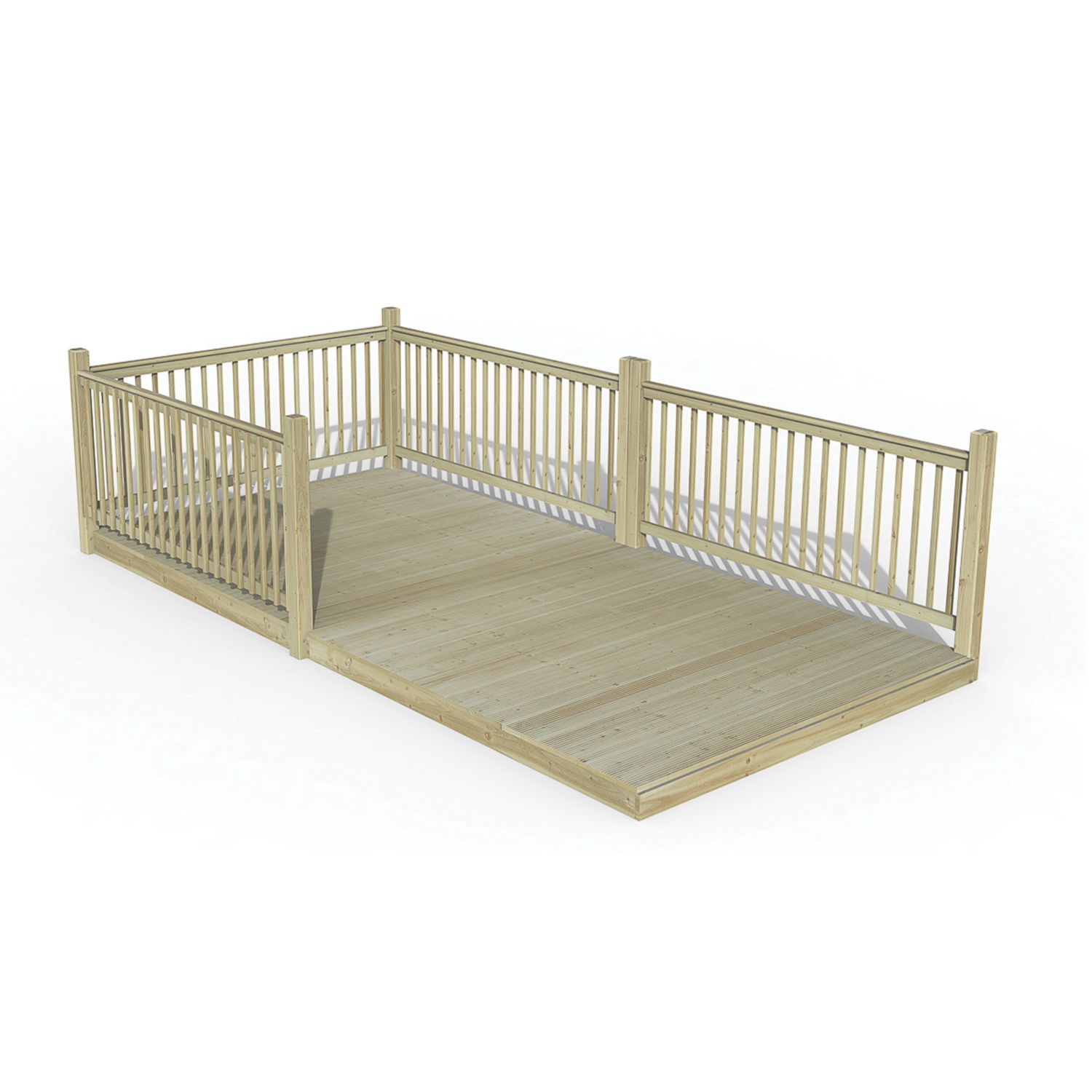 Forest Ultima Decking Kit with 4 x Balustrades 2.4m x 4.8m (739FL)