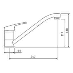 Streame by Abode Aria Single Lever Mono Mixer Chrome