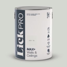 LickPro Max+ 5Ltr Grey 01 Matt Emulsion  Paint
