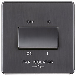 LAP  10A 1-Gang 3-Pole Fan Isolator Switch Slate Grey