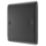 British General Nexus Metal 1-Gang Blanking Plate Matt Black